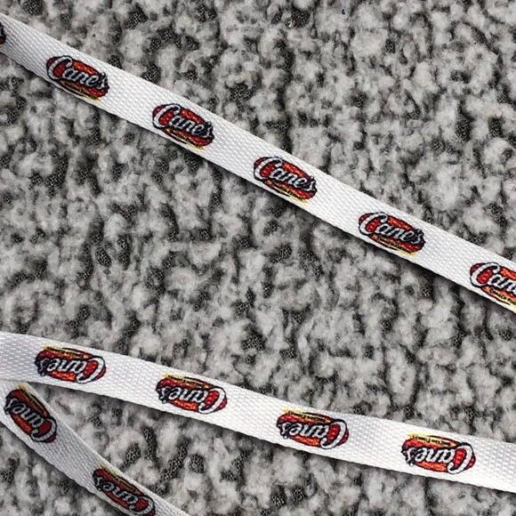 Raising Cane's Logo Shoelaces White - Picture 1 of 3